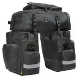 Sacoche de vélo 3-en-1 étanche pour porte-bagages arrière avec housse de pluie