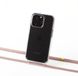 casey Apple iPhone 13 Pro silicone hoesje transparant met oortjes en koord pink