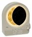 TFA-Dostmann Digitale lichtwekker met maanlamp, 60.2053, nachtlampje, bedlampje met wekker, wit-geluid, natuurlijke geluiden, slaaphulp, 2 alarmen, lichtgrijs, beige