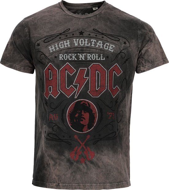 AC/DC Pinstripe Heren T-shirt - grijs - XL