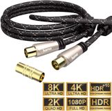 Hama 1,5 m antennekabel 120 dB coaxkabel coaxkabel 8K 4K HD TV LED LCD OLED
