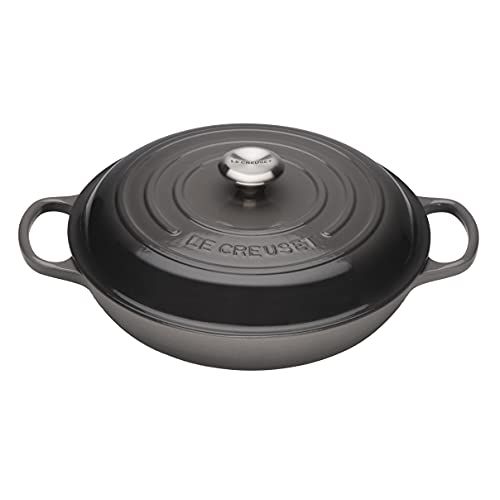 Le Creuset Braadpan - Ondiep - Grijs - Gietijzer - 26 cm