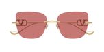 Valentino Vg0033s Lunettes de soleil femme doré œil de chat rose 54mm
