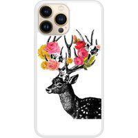 Apple Siliconen hoesje compatibel met iPhone 13 Pro Max Hertenbloemen