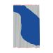 Mette Ditmer Rideau de douche Nova Arte 150x200 cm Gris clair-cobalt