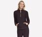 Skechers GOLUXE RIB 1/4 ZIP Dames Trui - Bruin