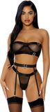 Forplay Good As Gold Lingerie Set - Lingerie Set black XL