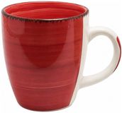 Bellatio Design Koffiemok Colourful Morning - rood - keramiek - 340 ml - theemokken