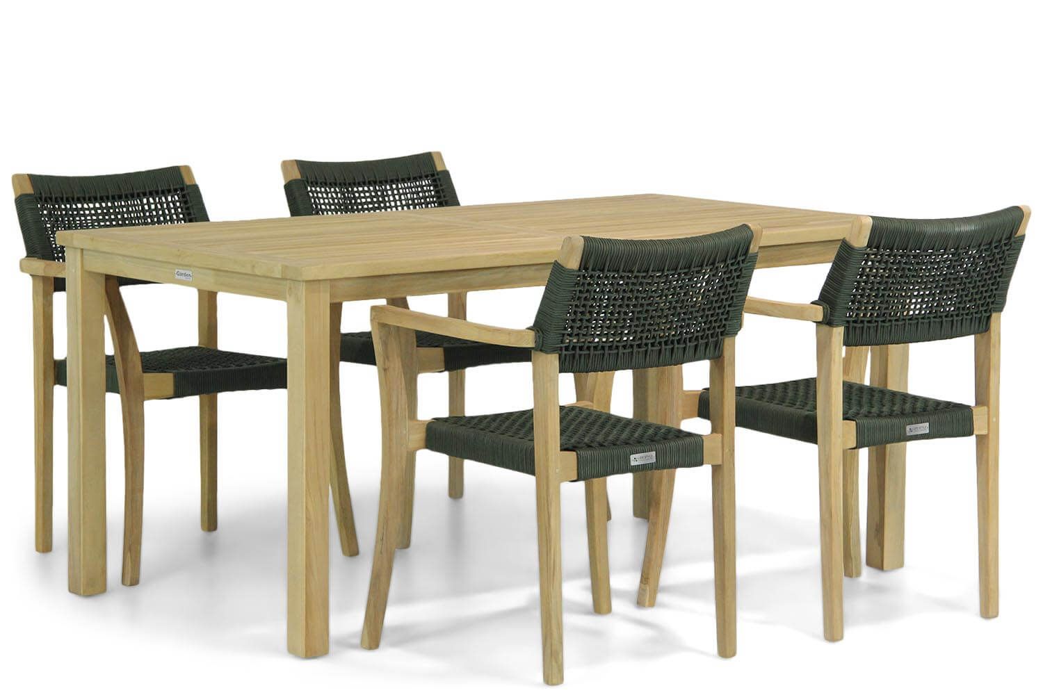 Lifestyle Garden Furniture Dallas/Weston 160 cm dining tuinset 5-delig - 7423635465496