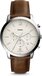 Fossil Neutra FS5380 Herenhorloge 44 mm - Zilverkleurig | Bruin/Crème
