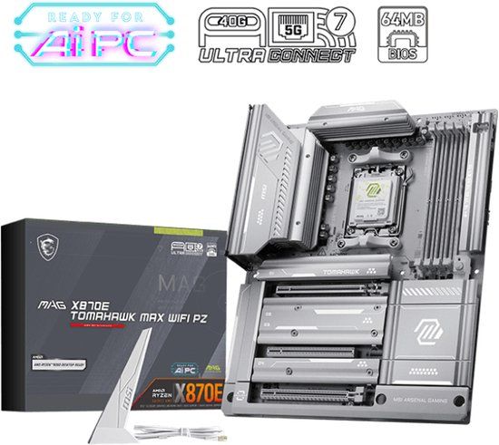 MSI MAG X870E TOMAHAWK MAX WIFI PZ moederbord AMD X870E Socket AM5 ATX
