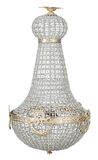 Biscottini - Kroonluchter van messing en kristal diameter: 50 x H 100 cm - Fusion - edelstenen - klassiek - licht