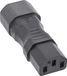 InLine® C13 - C14 stroomadapter / zwart