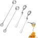 YBRAG Set de cuillères à miel, 4 pièces – Acier inoxydable, argent