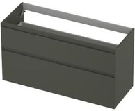 INK - Onderkast 2 Laden Greeploos Gelakt 45gr A-symmetrisch - 1200x450x650 Mm - Mat Beton Groen
