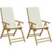 Maison Exclusive - Lot de 2 chaises inclinables de jardin pliantes en bambou avec coussins