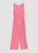 s.Oliver Kinderen Jurk Roze Gestipt Viscose Lange Mouw Ronde Hals