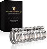 MARKENZEUG Premium slangklemmen, set, roestvrijstalen slangklemmen, buisklemmen, roestvrij staal, voor wasmachine en zwembad of auto, 8-16 mm diameter, 10-delige set