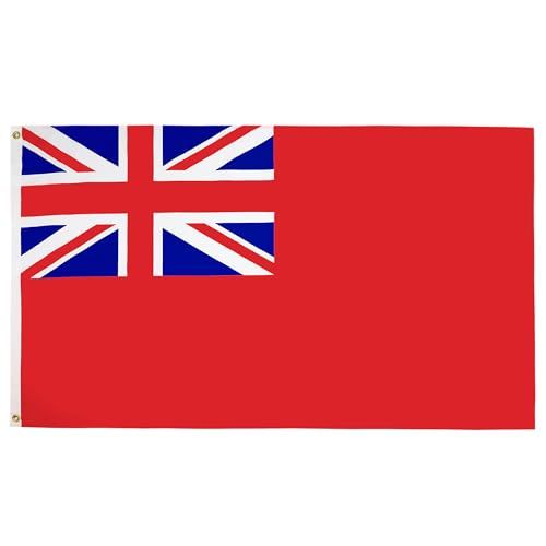 Red Ensign Flag 250x150 cm - UK - British - England - Large Flag 150 x 250 cm - Banner 5x8 ft - High Quality - AZ FLAG