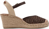 Tamaris Sandalen Touwzool - Donkerbruin - Maat 41