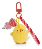62777 Molang 62777 Tassenhanger Piu Piu, geel, 4 cm, schattig pluchen accessoire, schattige sleutelhanger voor tas, rugzak en auto
