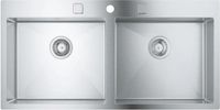 Grohe K800 spoelbak, 102x56 cm, geborsteld RVS