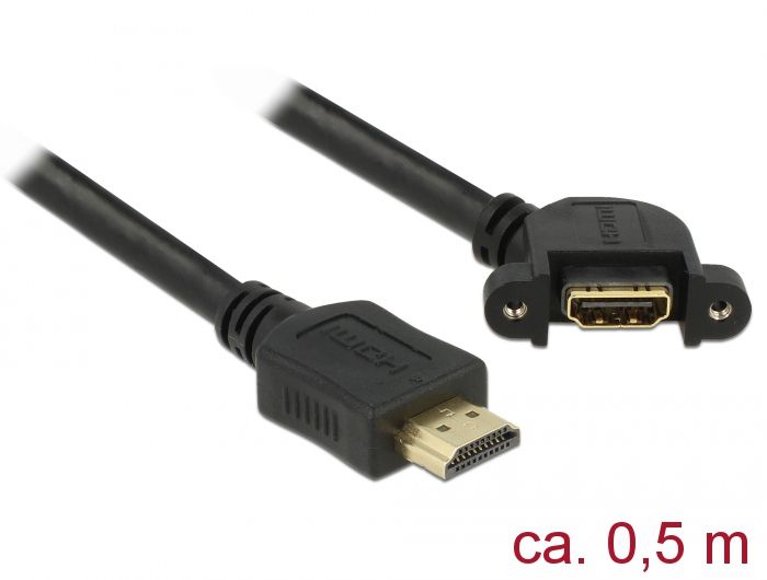 DeLOCK 85467 HDMI Kabel - 0,5 m - Zwart