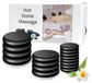 Set de massage aux pierres chaudes, 16 pierres de basalte naturelles