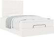 Maison Exclusive - Cadre de lit ottoman avec matelas, Blanc, 120x200 cm, similicuir