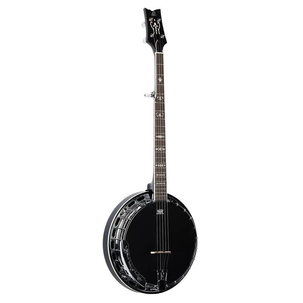 Ortega OBJ650-SBK Raven Series Natural Banjo with Gig Bag