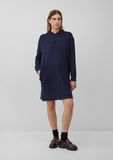 s.Oliver Robe en scuba look Sweatshirt à capuche avec ourlet fendu femme