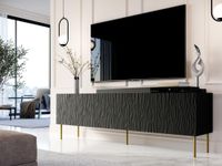 Mobistoxx JUNATO Meuble tv-hifi 4 portes noir