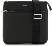 BOSS Zair_s_zip Schoudertas Heren - Zwart - 14 inch - Imitatieleer