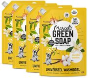 Marcel's Green Soap Wasmiddel Navulling Voordeelbox Universeel Vanille & Katoen 4 x 1000 ml