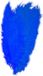 Merkloos Grote veer/struisvogelveren - 2x - blauw - 50 cm