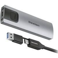 Dexlan M.2 NVMe & SATA Storage Enclosure with USB-C 3.2 (Gen 2)