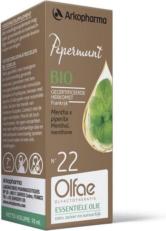 Arkopharma Olfae Pepermunt 22 bio 10 Milliliter