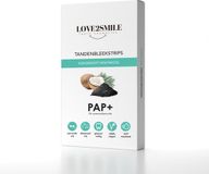 Love2Smile PAP+ Premium Whitening Strips – Vegan - Natuurlijk & Peroxidevrij – Voor Wittere Tanden