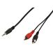 Valueline CABLE-458/5 audio kabel 5 m 3.5mm 2 x RCA Zwart