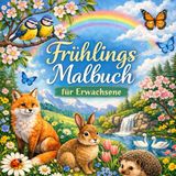 Frühlings Malbuch für Erwachsene: Mit großen Designs für mehr Freude und Entspannung (Großdruck Malbuch Edition)