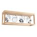 Homemania HOMBR_0348 Wandlamp kubus Ii, hout, metaal, wit, 68 x 20 x 25 cm
