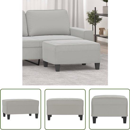 vidaXL Voetenbank 70x55x41 cm microvezelstof lichtgrijs