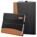 Fintie Case voor Surface Pro 7 / Pro 6 / Pro 5 / Pro 4 / Pro 3, Multi-Kijkhoek Kunstleren Beschermhoes met Documentsleuven, Compatibel met Het Type Cover Toetsenbord, (Zwart)