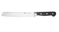 KitchenCraft MasterClass Tipless Broodmes Met Afgerond Uiteinde, Roestvrij Staal, 44 x 10,6 x 1,8 Centimeter, Zilverkleurig/Zwart, MCSAFETYBREAD