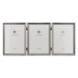 Lawrence Frames Antiek tinnen 5x7 scharnierend drievoudig fotolijst - Bead Border Design