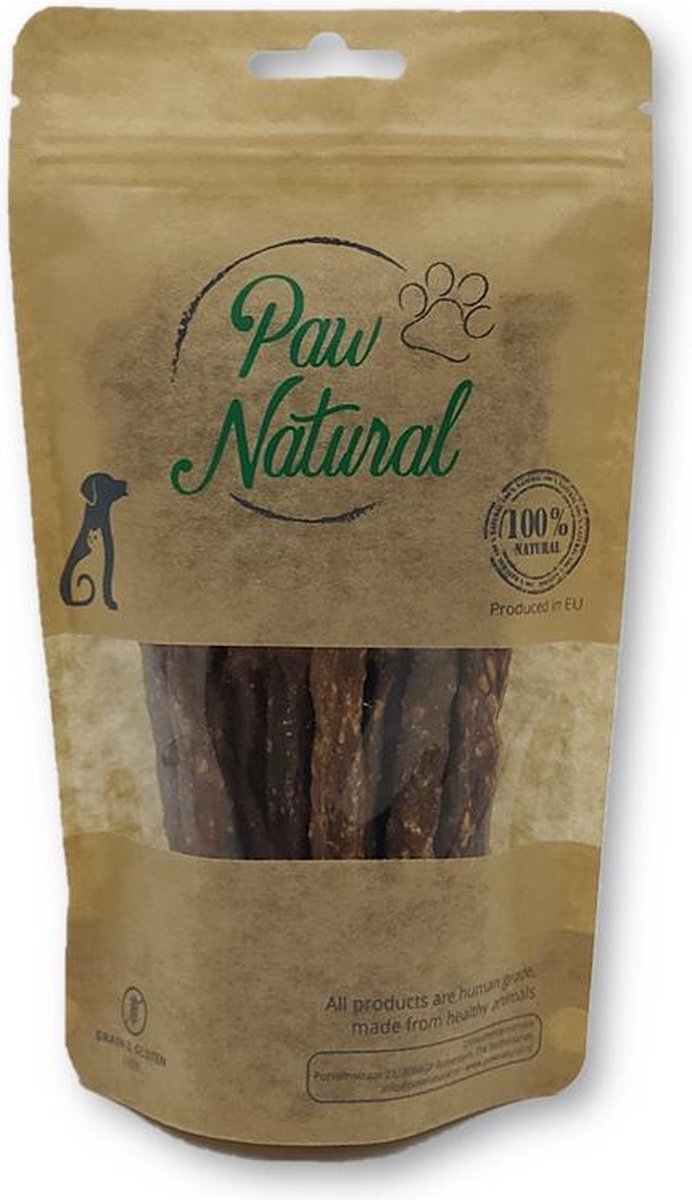 Paw Natural Puur Konijn Sticks Snacks voor Honden, Training Traktaties Beloningen 150g. Graan en Glutenvrij Naturel Hondenvoer voor dieren, alle rassen