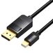 Watio Wave Kabel - Mini-Displayport/m naar Displayport/m, 3 m, zwart
