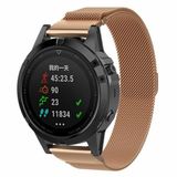 By Qubix Qubix - Milanese bandje - Rosé goud - 26mm Quickfit - Geschikt voor Garmin Tactix 8 - 51mm