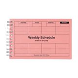 MARK's Neo Pink Weekplanner, ongedateerd, A6, 58 weken planner met maandoverzicht, compacte zakkalender met ringbinding voor kantoor, studie, dagelijks gebruik