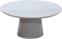 StarFurn Salontafel Solana - Rond Taupe Hout - 80x80x38cm